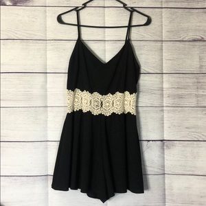 Black Romper! Mod boutique Size large